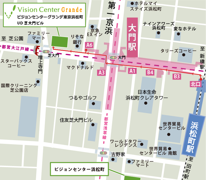 ビジョンセンターグランデ東京浜松町 地図